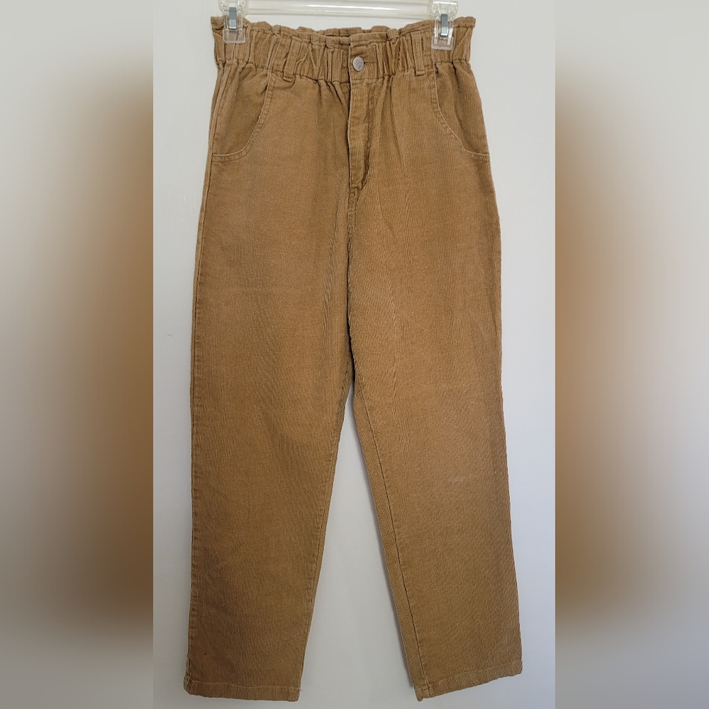12th Tribe Sandstorm Camel High-Waisted Corduroy Pants